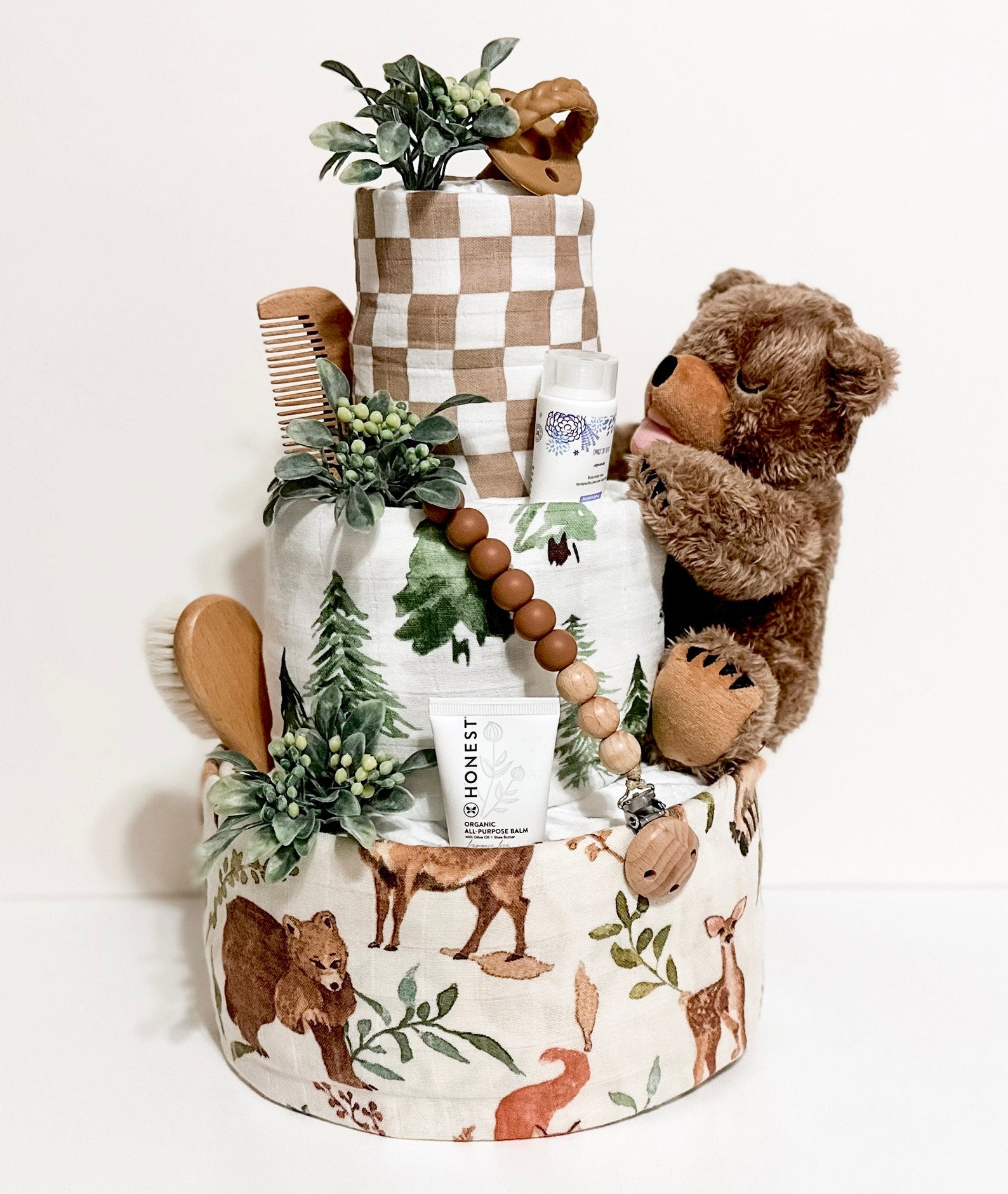 Woodland Bear Baby Diaper Cake Tumbleweed Babies Unique Baby