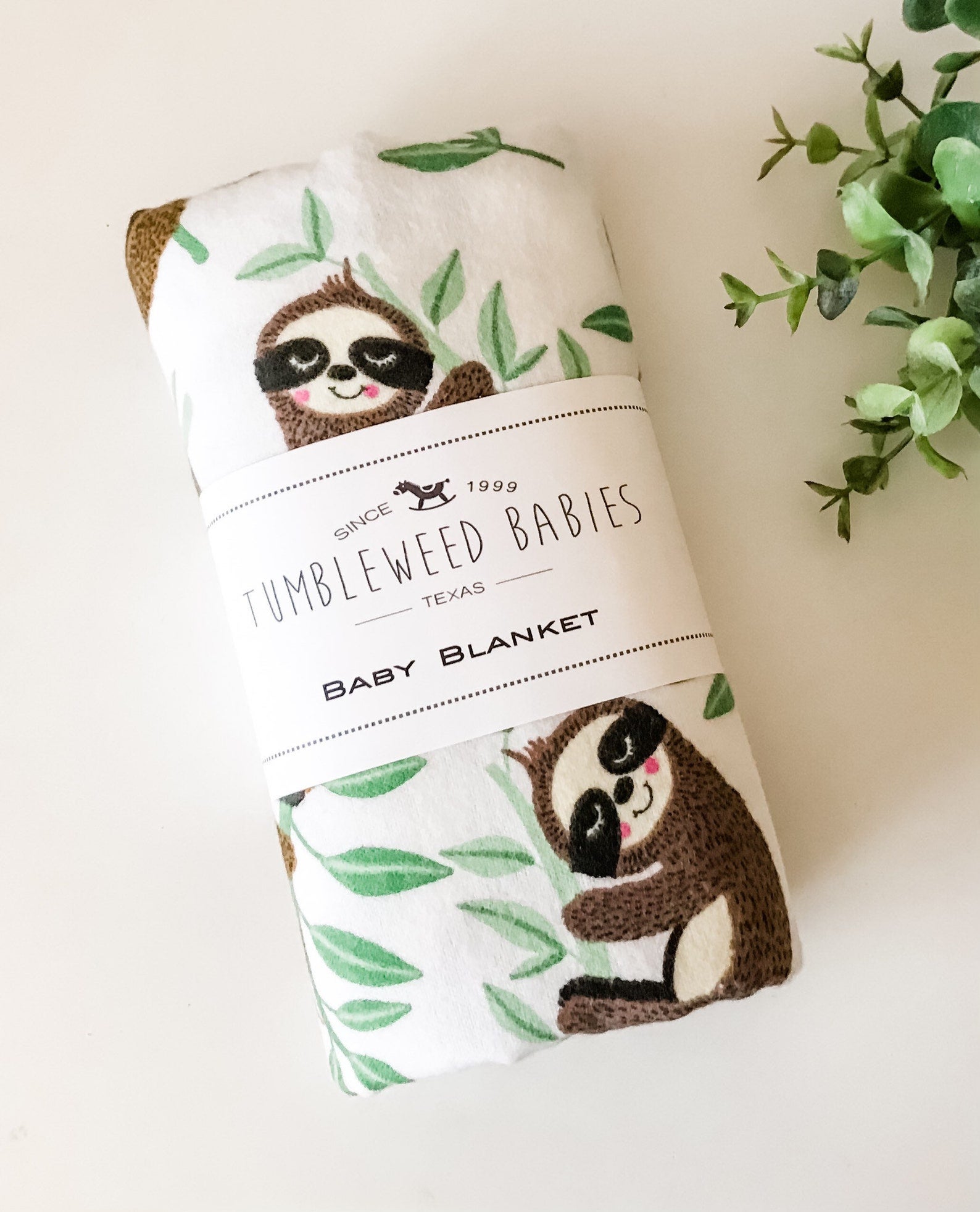 Sleepy Sloths Flannel Baby Receiving Blanket Swaddle Blanket