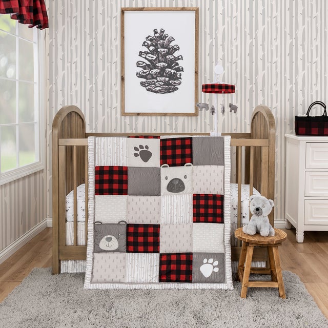 Moose baby crib 2025 bedding