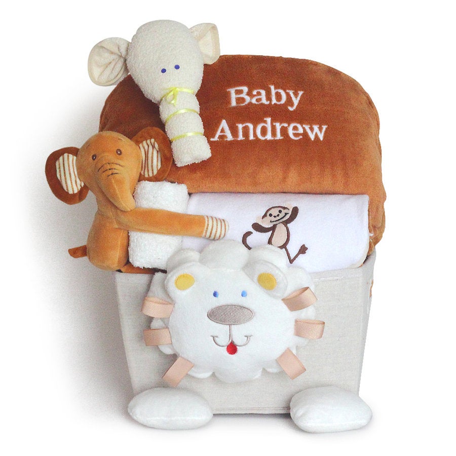 Personalized baby boy gift baskets top